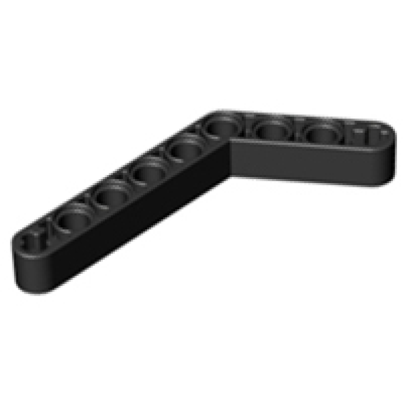 Technic, Hefbalk Aangepast Gebogen Dik 1x9 (6-4) Black